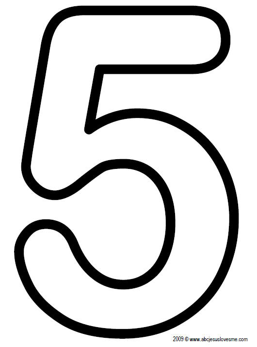 5 Number Poster